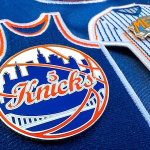 New York KNICKERPOLITANS: NY Knicks x NY Mets Mash-up Enamel Pin & Embroidered Patch Collection