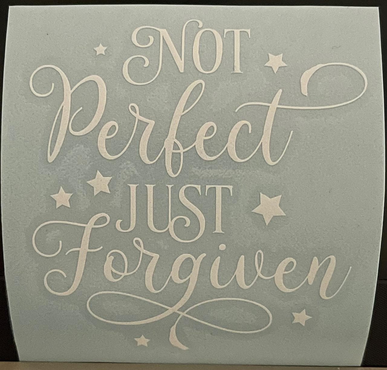 Forgiven Sticker Not Perfect Just Forgiven Vinyl Decal Sticker/stars/vinyl/decal/sticker ...