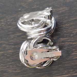 Coro Silver Tone knot clip earrings image 2