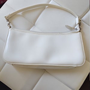 Vintage Giani Bernini Handbag - White Leather - Angel Elegance Vintage