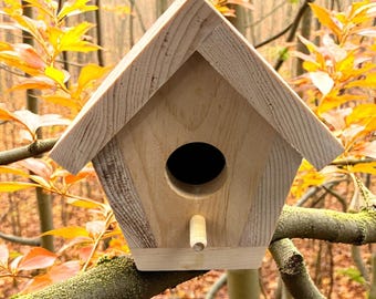 Premade All Wood Birdhouse – Ready to Paint, Stain, or Decorate
