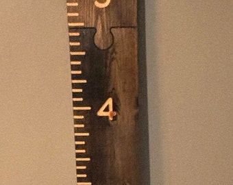 Wood Growth Ruler - free personalization with family and kids names