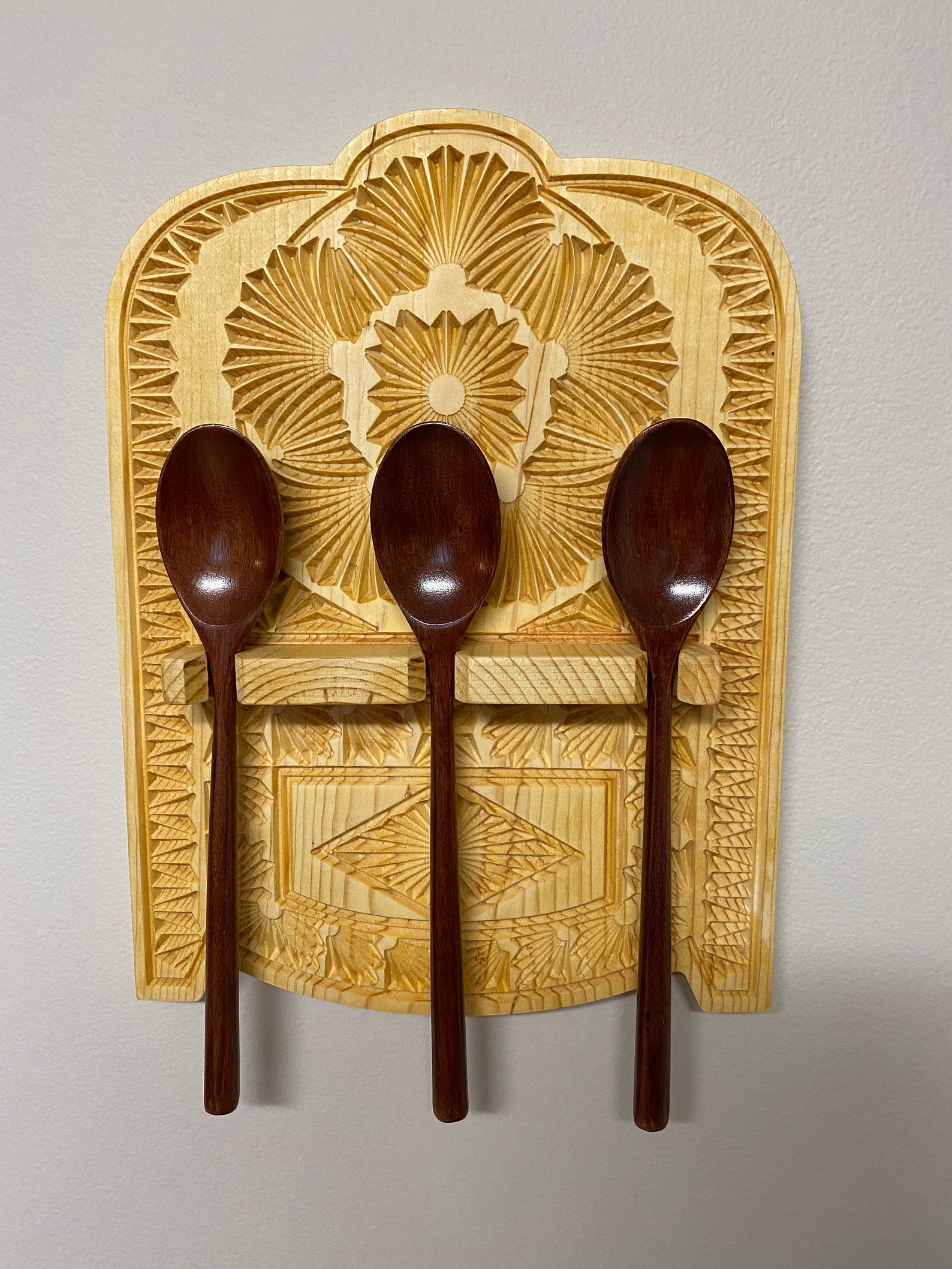 Wooden Spoon Holder Etsy