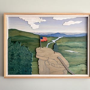 Chimney Rock State Park Wood Art – North Carolina Wood Wall Art – NC – North Carolina Strong – Chimney Rock Wood Wall Art