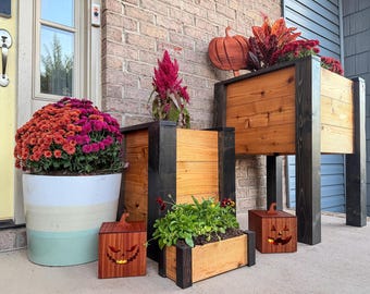 Cedar Raised Garden Bed | Easy Assembly | Durable Wood Planter Box for Gardening | 4 Sizes