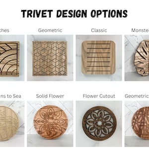 Handmade Wood Trivet for Hot Plates — Solid Hardwood Pot Holder, Multiple Styles & Wood Options