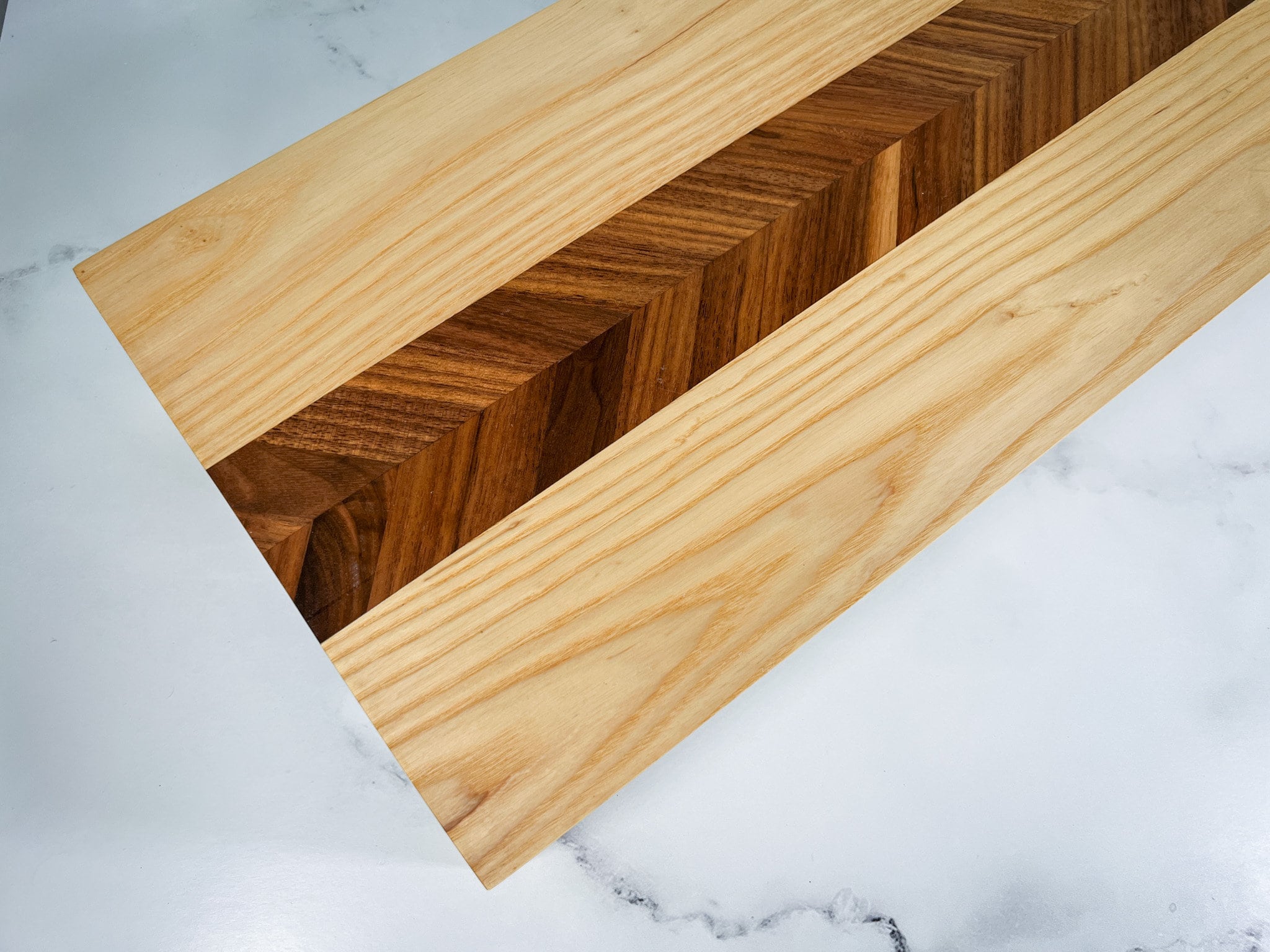 Chevron Wood Table Riser: Modern Plant Stand, Serve Stand - Etsy
