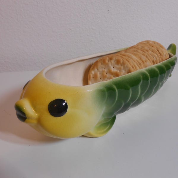 Vintage Starnes Fish Planter California Pottery Ceramic MCM or Cracker Dish