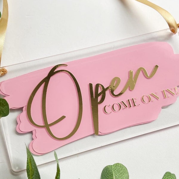 Open Closed Sign for Business Custom Boutique, Store, Salon Sign ...