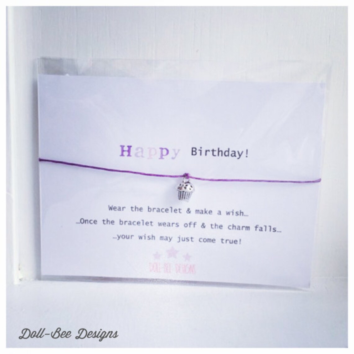 Wishing Bracelet 'happy Birthday' Wish Bracelet Gift Etsy