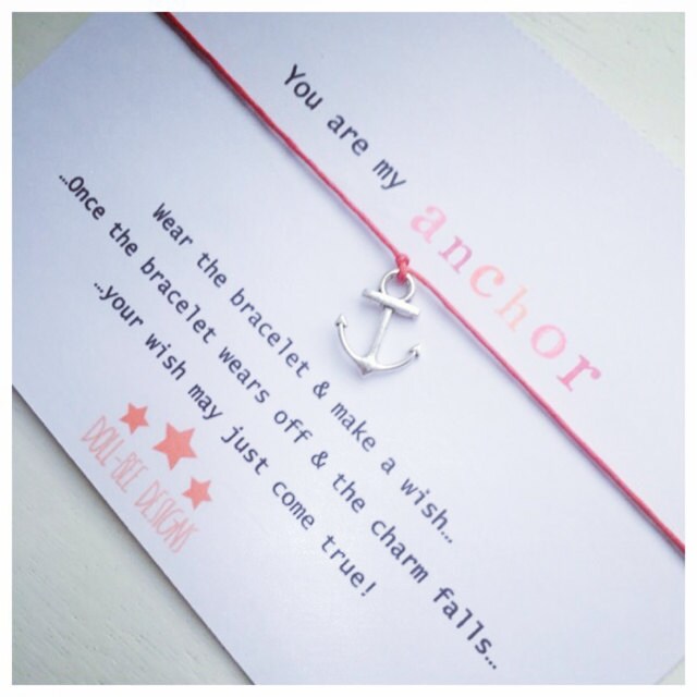 Wishing Bracelet 'you Are My Anchor' Wish Bracelet Etsy