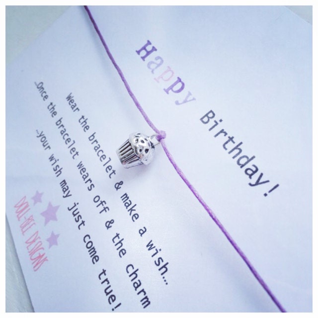Wishing Bracelet 'happy Birthday' Wish Bracelet Gift | Etsy