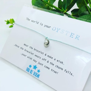 Wensarmband 'The World Is Your Oyster' wensarmband cadeau