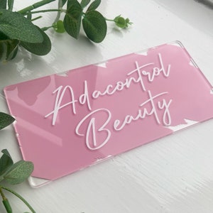 Hand Painted Acrylic Shop Sign: Custom Business Wall Decor NO screw holes