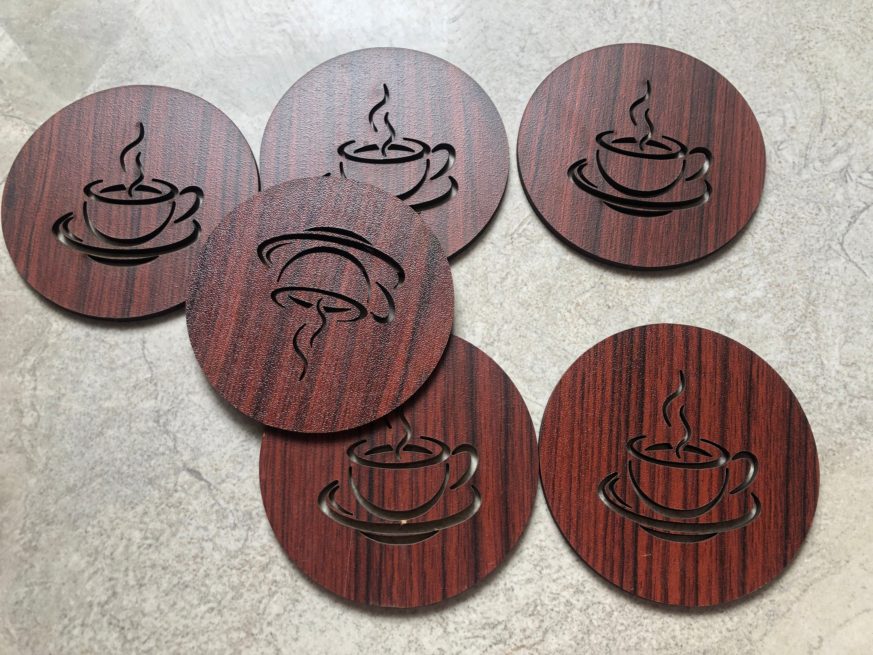 Lightweight Laser Cut Plywood Coasters Indian Wood Coasters Ethnic ...