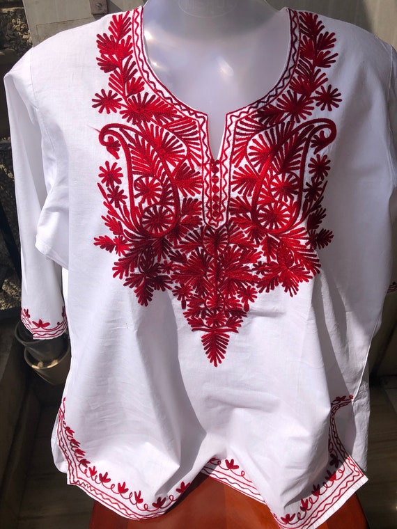 Update more than 98 red and white kurti super hot