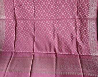 Pink gold Banarasi elegant pink gold dupatta scarf chunni stole Indian Pakistani dupatta/stole/scarf/chunni wedding/event/Gift for Her