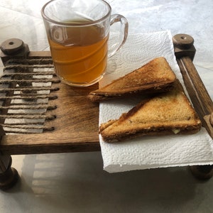Wood Wooden Charpai unique serving tray snack tray wood ethnic traditional Indian bed samosa tray India unique Gift for her/Gift for Him