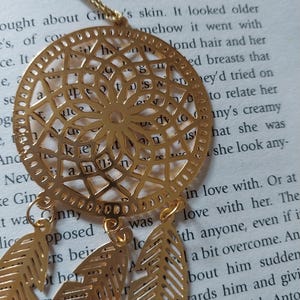 Gold Indianer ethnischen Traumfänger Messing Buch-Liebhaber graviert Gold Lesezeichen Geschenk Leser Geschenkidee Indien einzigartiges Geschenk für Sie oder Ihn