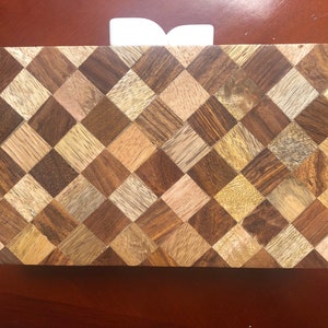 Bolso de mano de madera india, estilo étnico, rígido, con diseño geométrico a cuadros, cuadrado, rectangular, para hombro o para mano, regalo para ella