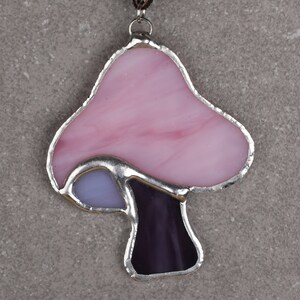 Pink Mushroom Charm | Magic Mushroom | Mushroom Suncatcher | Fall Charm | Art Deco Mushroom | Car Charm | Gift For Her |