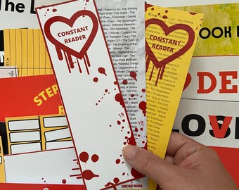 Stephen King Printable Bookmarks - Etsy