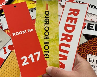 Set de marcapáginas de El Resplandor de Stephen King, llavero de la Habitación 217, PDF imprimible Marcapáginas de El Resplandor de Stephen King