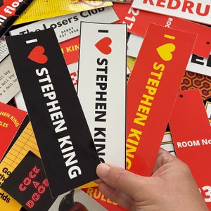 Marque-pages Stephen King, Ensemble de marque-pages I Love Stephen King, PDF imprimable