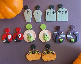 Halloween Polymer Clay Earrings | Halloween Earrings