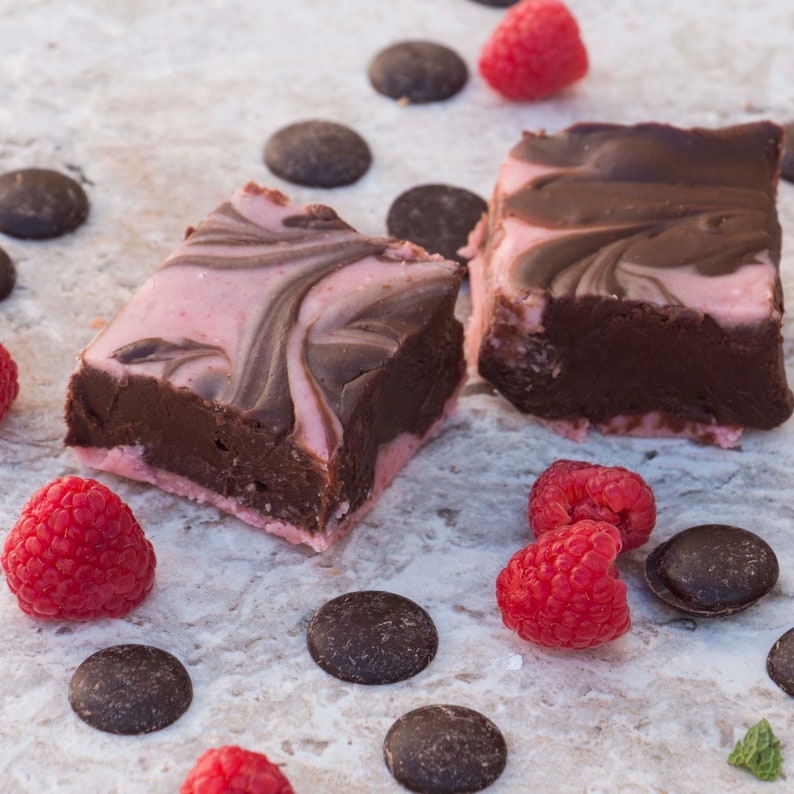 Raspberry Chocolate Swirl Fudge Etsy