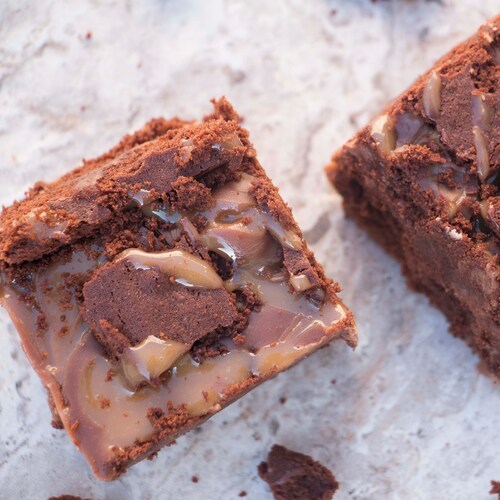 Chocolate Caramel Brownie Fudge Etsy