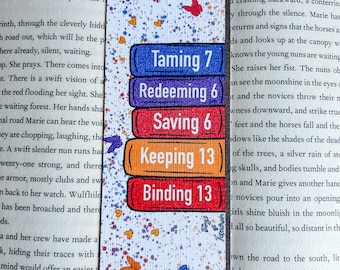 Boys of Tommen Bookstack Linen Bookmark