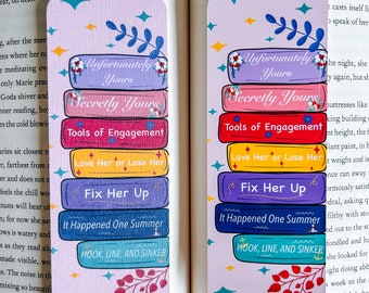 Tessa Bailey Bookshelf Linen or Glossy Bookmark