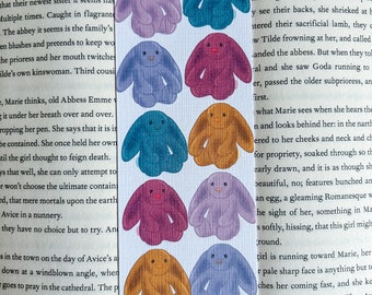 Colorful Bashful Bunnies Jellycat Inspired Linen Bookmark