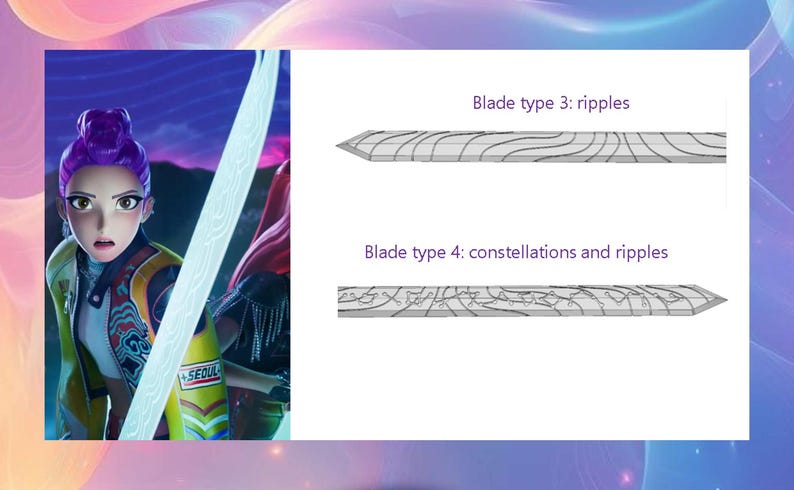 Sword Ripples Rumi’s Sword From K-POP Demon Hunters 3D Printing Files **DIGITAL ...