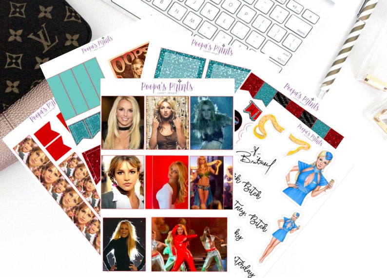 Happy Planner Britney Spears Planner Sticker KIT Day Designer Erin Condren Custom Order!