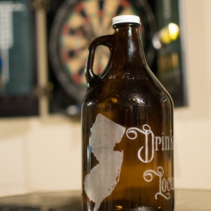 Your state "Drink Local" 64 OZ. Growler