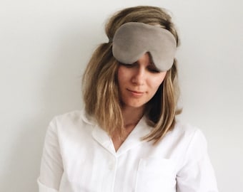 Charcoal Sleep Mask, Bamboo Silk Eye Mask, Organic Sleep Mask,  Blindfold, Eye pillow, organic gift, sleep aid