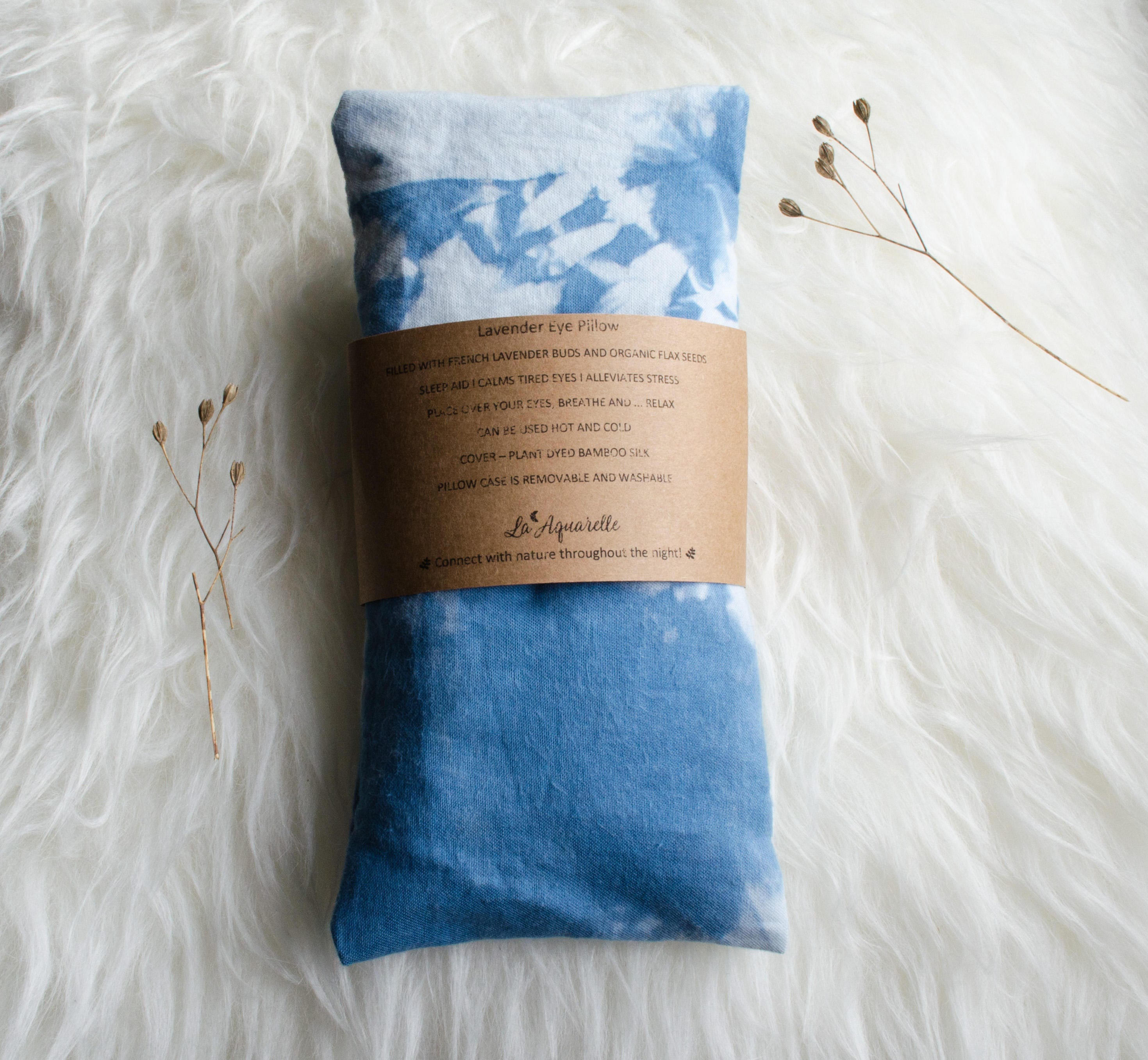 Lavender Eye Pillow Indigo Eye Pillow With Removable Cover Etsy