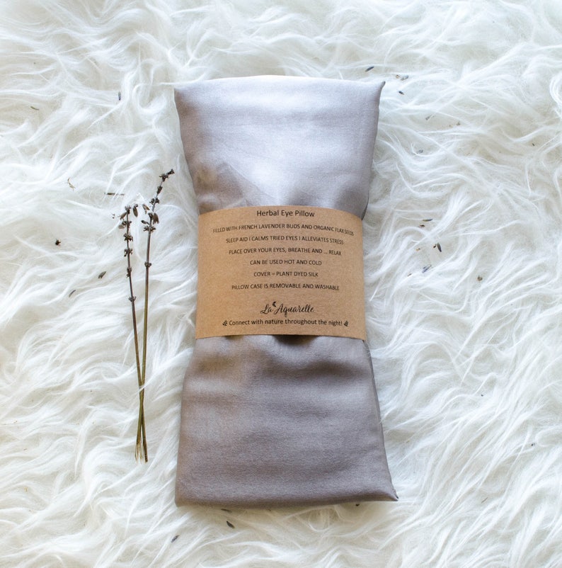 Lavender Eye Pillow Charcoal Eye Pillow With Removable Cover Etsy