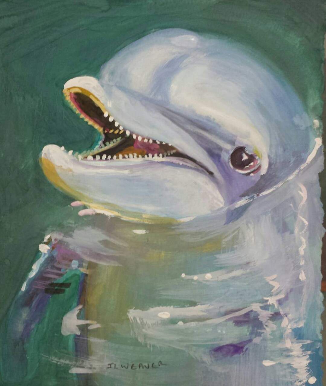 Bottlenose Dolphin Original Watercolor - Etsy