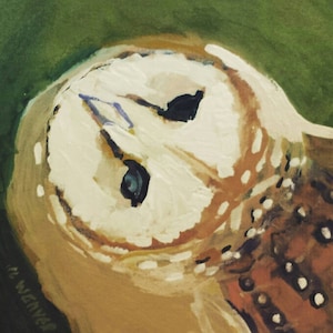 Inquisitive Owl Original Watercolor Painting