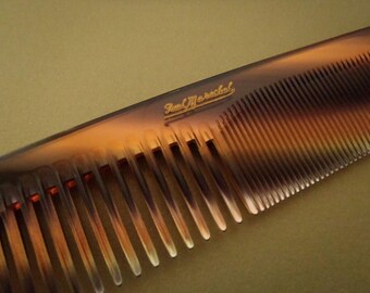 Vintage Paul Marechal French Rat Tail Comb, Salon Comb, Made in France,Deadstock Vintage Paul Marechal French Rat Tail Comb, Light  main image 2