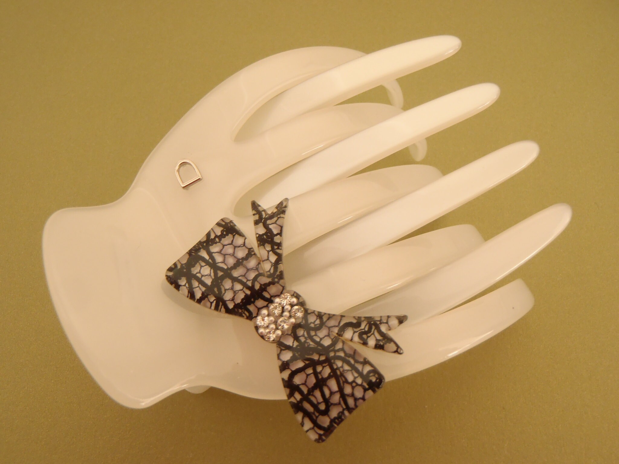 XL Vintage French Updo Hair Clip Claw Comb 80s Devisage  display picture 2