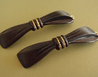 1970’s Vintage Jet Black French Headband with Cutouts, Unique Hair Accessories 1970 main image 4