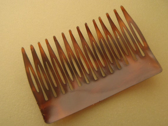 Vintage French Hair Comb Stylish Faux Tortoise Sh… - image 2