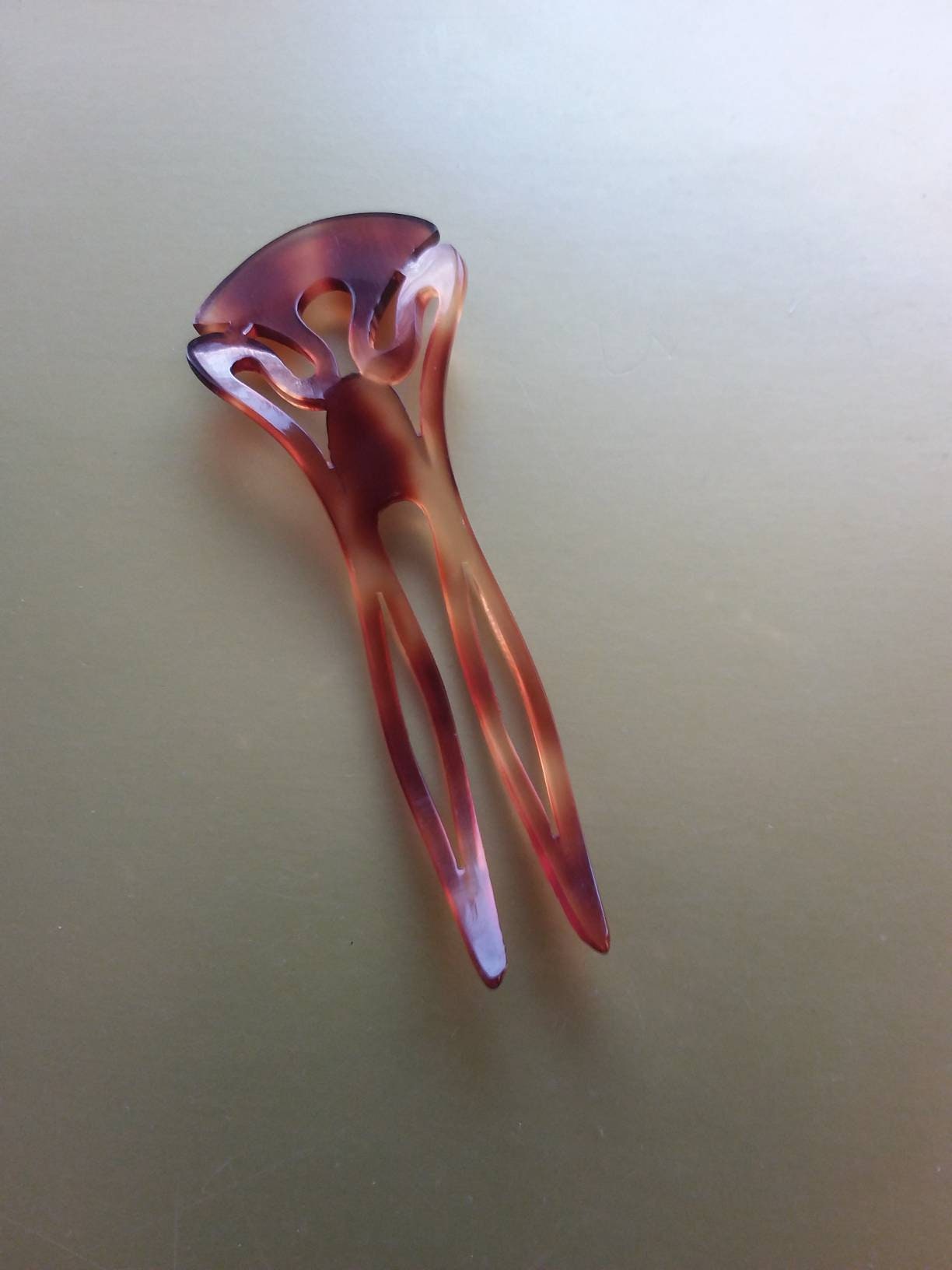 Vintage French Hair Pin Chignon 60s Faux Tortoise Shell gold Etsy