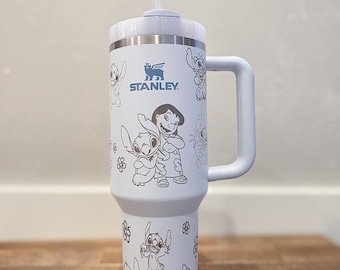 Personalized Lilo and Stitch Stanley Tumbler - Laser Engraved 40oz Quencher