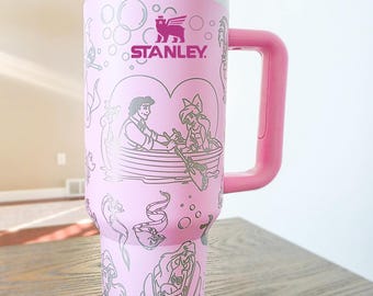 Little Mermaid Stanley - Little Mermaid tumbler - Laser engraved Ariel Stanley - Disney Princess cup - Mermaid Stanley - Disney Stanley