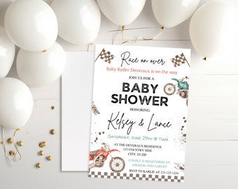 Invitación para baby shower con temática de motocross, invitación para baby shower con temática de motocross, invitación para baby shower con temática de motocross, tema para baby shower con temática de motocross